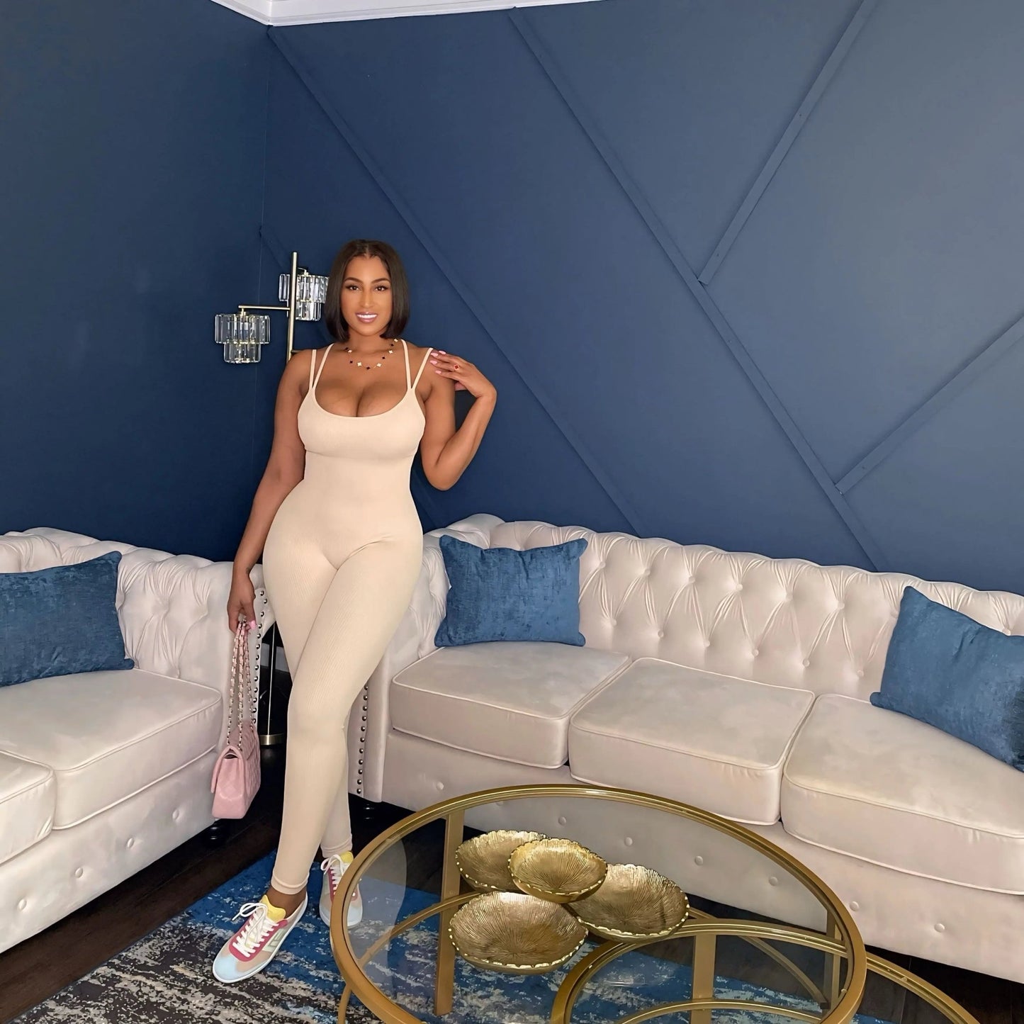 Loving On Him Jumpsuit Nude - Baddies Shop NSJ