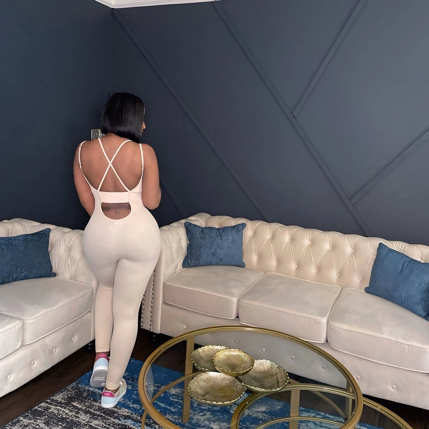 Loving On Him Jumpsuit Nude - Baddies Shop NSJ