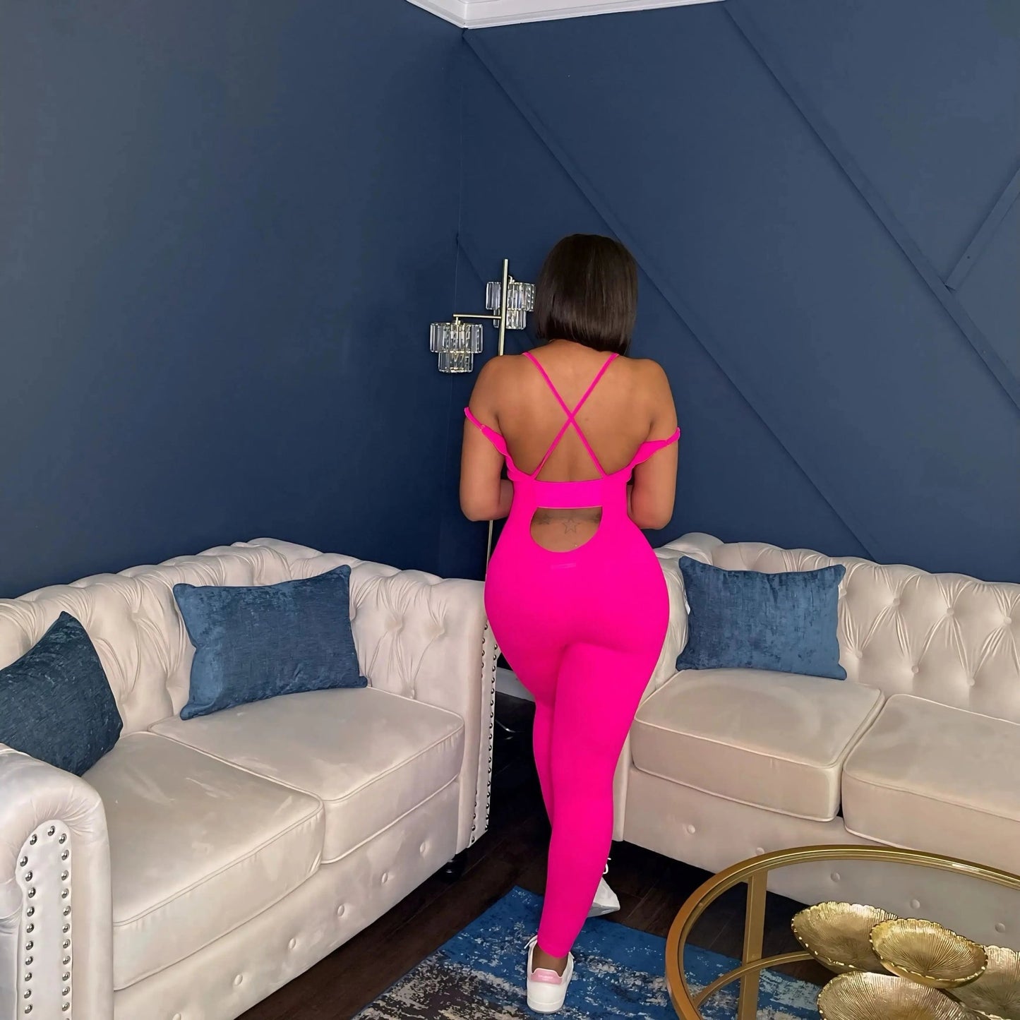Loving On Him Jumpsuit Pink - Baddies Shop NSJ