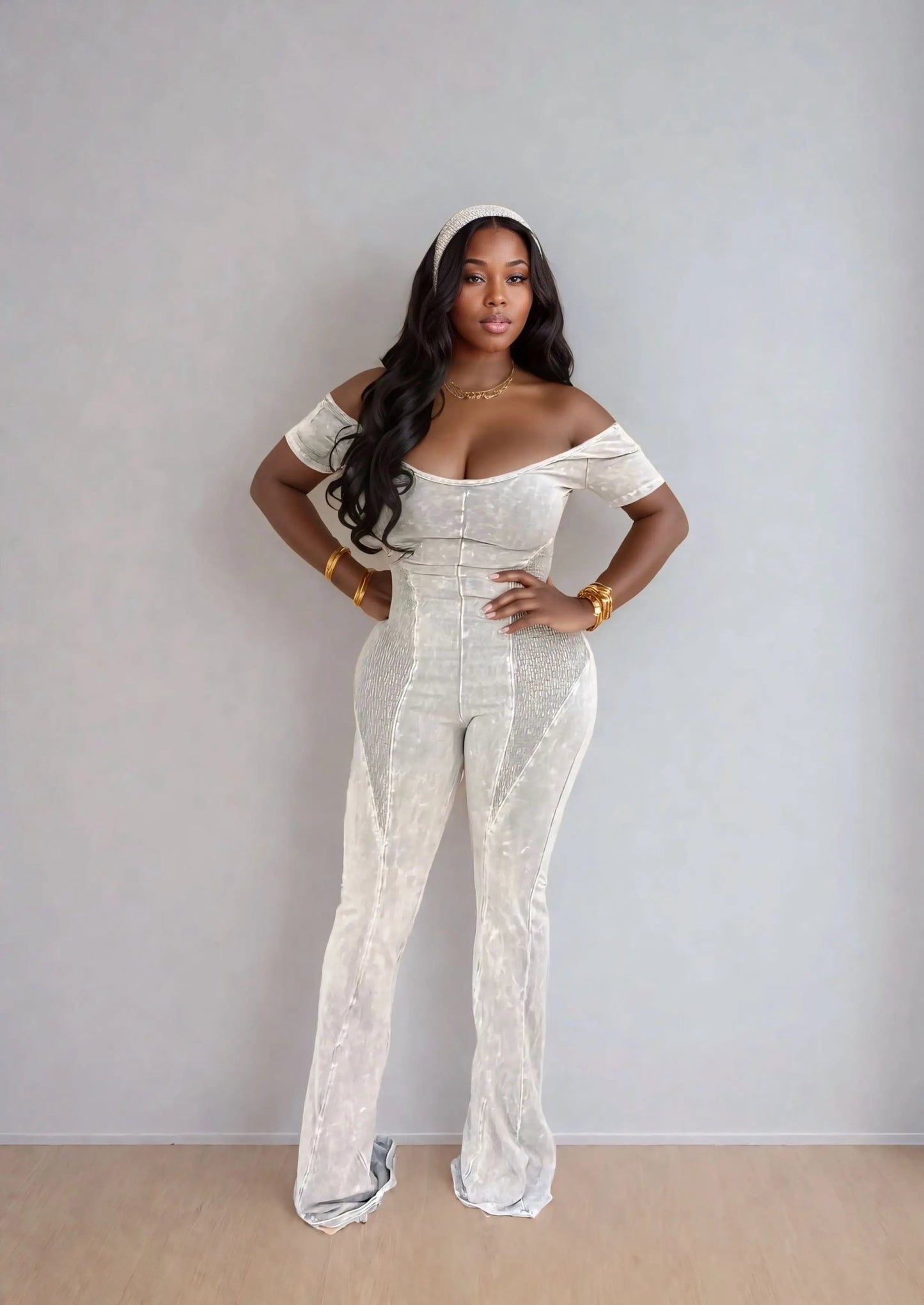 Your Favorite Jumpsuit 2pc Grey - Baddies Shop NSJ