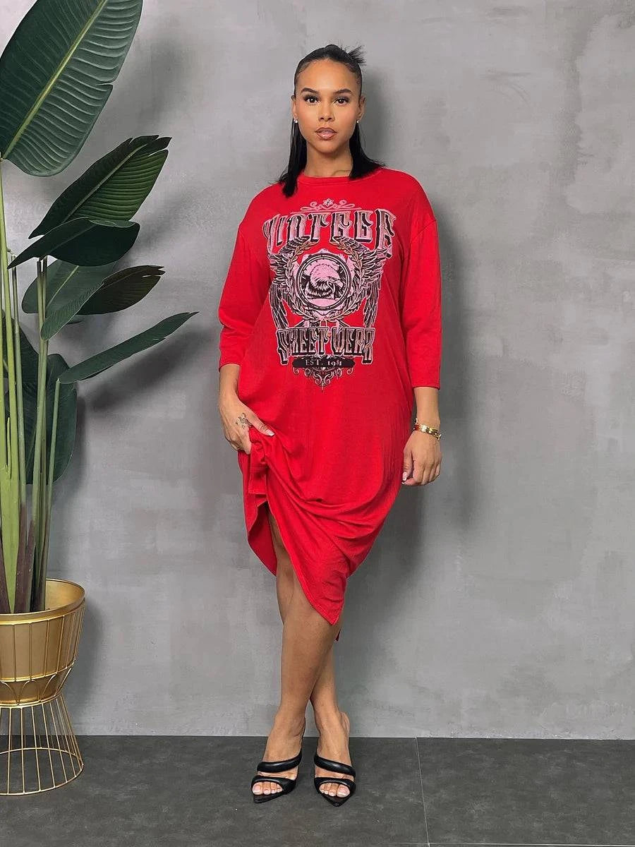 Oversized Tshirt Dress - Baddies Shop NSJ Women's Clothing Boutique