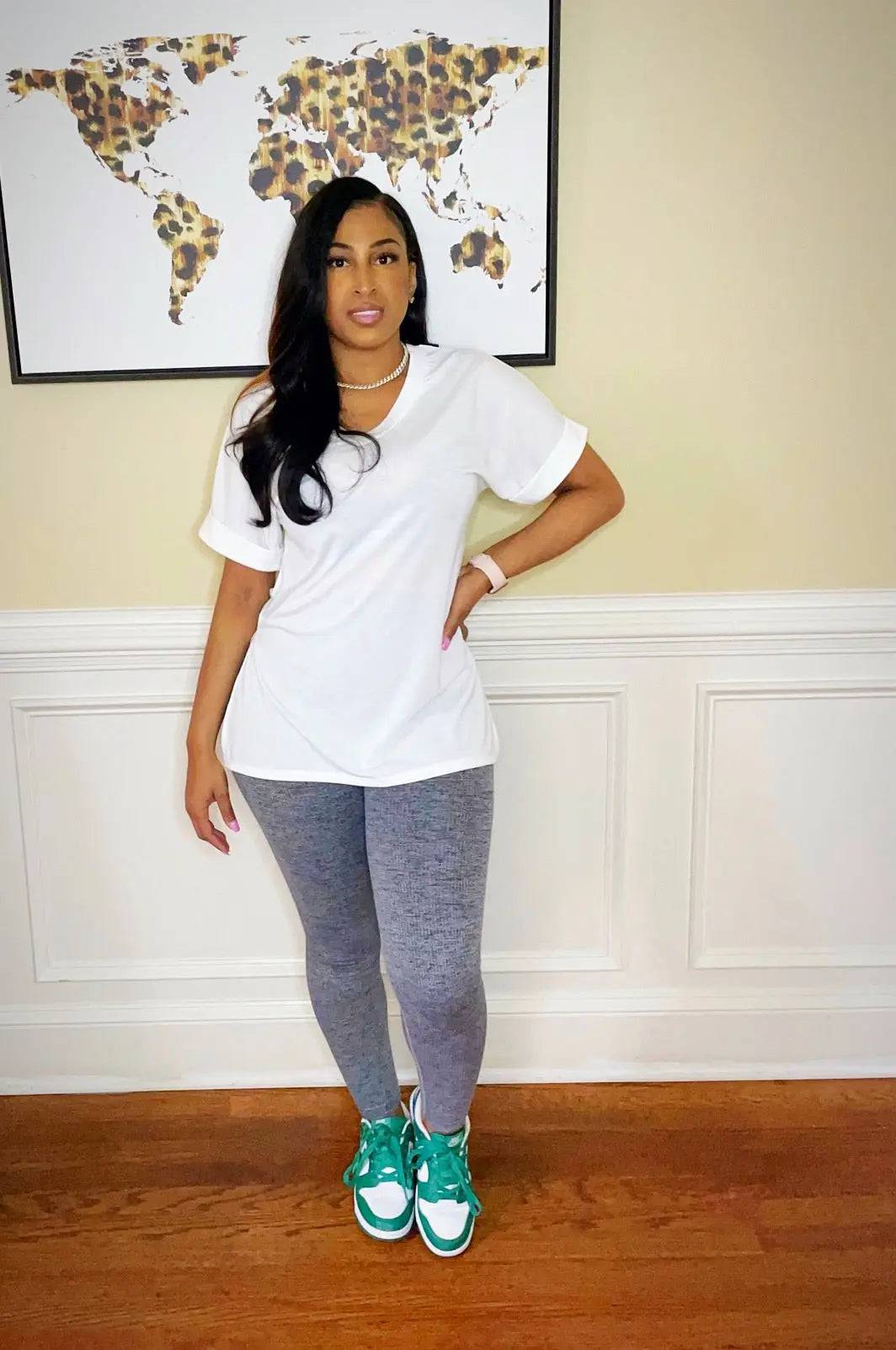 Kinda Basic Tee White - Baddies Shop NSJ Women's Clothing Boutique